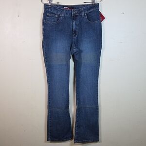 KIKIT Maurice Sasson Stretch Blue Denim Jeans Womens Size 10P Bootcut Boho NWT